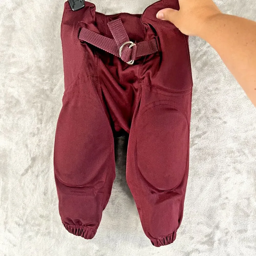 Champro Youth XS Football Pants Maroon Padded Integrated Practice Game Pants